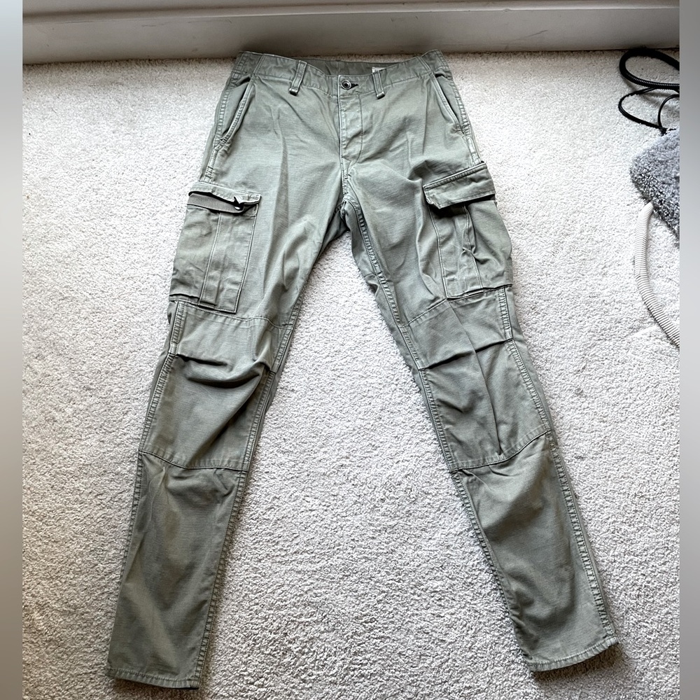 Rag & Bone Army Green Cargo Pants, Size 24